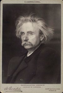 Edvard Grieg, compositore e pianista norvegese, fine XIX o inizio XX secolo da Charles Gerschel