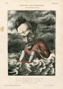 Grimaces contemporanei - Illustrazione di Charles Gilbert-Martin (1839-1905): Rochefort Henri (1831-1913) - Mare da Charles Gilbert Martin