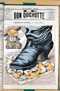 Copertina di Le Don Quixote, numero 213, Satirico a colori da Charles Gilbert Martin