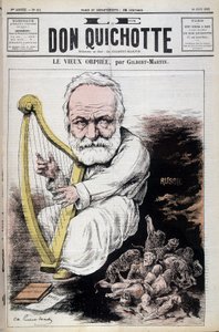 Il vecchio Orfeo: vignetta su Victor Hugo e la Russia - di Gilbert-Martin (Gilbert Martin), in "Don Chisciotte" del 23/06/1882 da Charles Gilbert Martin