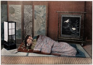 Una camera da letto in Giappone, c1890