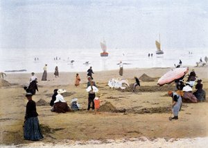 A bassa marea. Incisione di Gillot, circa 1900.
