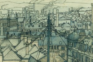 Tetti di Leeds da Charles Ginner