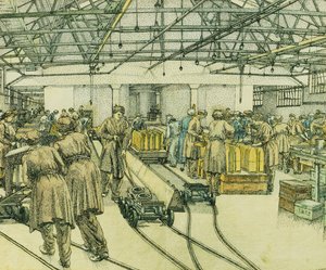 La fabbrica di riempimento, Hereford da Charles Ginner