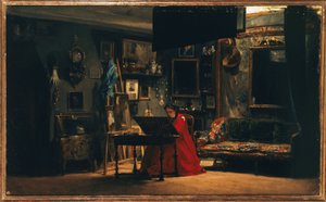 La principessa Mathilde (1820-1904) nel suo studio, rue de Courcelles, 1860 circa (olio su tela) da Charles Giraud