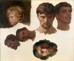 Studio di sei teste da Charles Gleyre