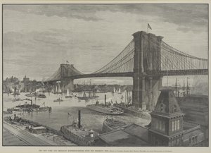 Il ponte sospeso di New York e Brooklyn dal lato di Brooklyn, fine 1800 da Charles Graham