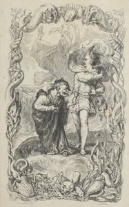 Illustrazione per La Tempesta: Calibano, Ferdinando e Ariel da Charles Gray