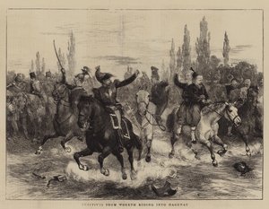 Fuggitivi da Woerth che Cavalcano verso Hagenau da Charles Green