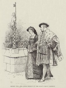 Enrico VIII e Anna Bolena nei giardini privati del re da Charles Green