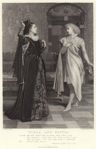 Viola e Olivia, La dodicesima notte, Atto I, Scena V da Charles Green