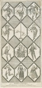 Finestra di vetro di Betley - Ballerini Morris: incisione da Charles Grignion
