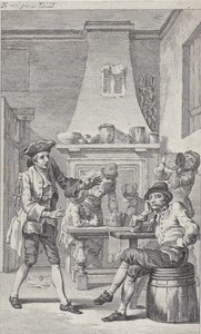 Frontespizio di Roderick Random di Tobias Smollett da Charles Grignion