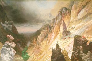 Cascate inferiori, Grand Canyon del fiume Yellowstone da Charles H. Chapin