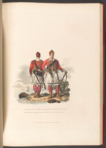 Corpi stranieri al servizio britannico. Soldati del reggimento di fanteria leggera greca da Charles Hamilton (after) Smith