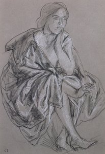 Studio di una donna seduta da Charles Haslewood Shannon