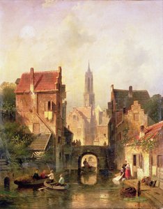 Scena di un canale olandese