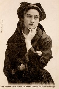Vecchia cartolina, Giovane ragazza dell