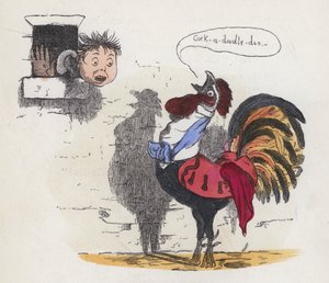 Ragazzo svegliato dal canto di un gallo