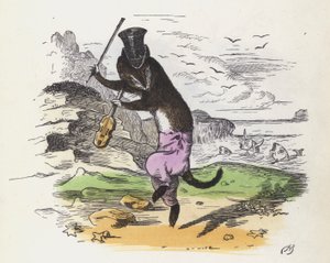 Donnola Francese che Suona il Violino e Balla
