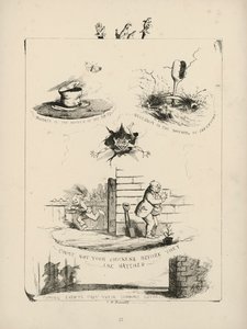 Pagina da Proverbi con immagini di Charles H Bennett da Charles Henry (after) Bennett