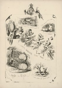 Pagina dai Proverbi con immagini di Charles H Bennett da Charles Henry (after) Bennett