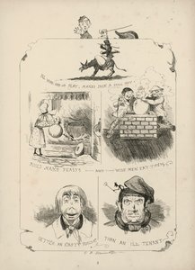 Pagina dai Proverbi con immagini di Charles H Bennett da Charles Henry (after) Bennett