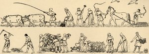 Agricoltura al tempo di Edoardo III dal Luttrell Psalter da Charles Henry Bourne Quennell