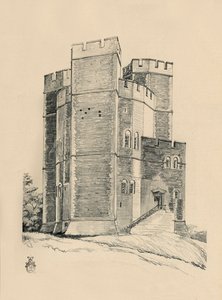 Esterno del castello di Orford, Suffolk, i bastioni restaurati, 1931 da Charles Henry Bourne Quennell