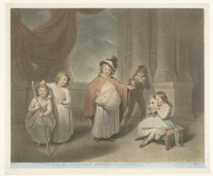 Bambini che recitano una commedia da Charles Howard Hodges