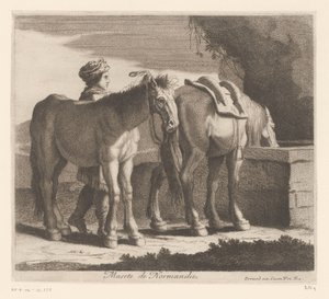 Cavalli che bevono da Charles II Errard (attributed to)