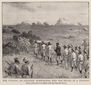 Il funerale del sergente Warringham, ucciso in uno scontro (incisione) da Charles J. (after) Staniland