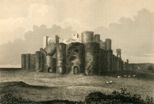 Castello di Pevensey nel 1737, 1835 da Charles J. Smith