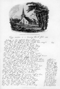 Chiesa di Stoke Poges, Buckinghamshire, c1750, 1840