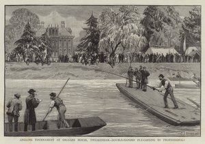 Torneo di Pesca a Orleans House, Twickenham, Lancio a Doppia Mano da Professionisti da Charles J. Staniland