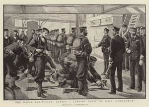 Le Manovre Navali, armamento di una Squadra di Sbarco sulla HMS Conqueror da Charles J. Staniland