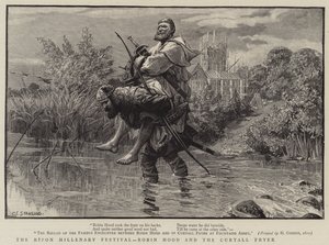Il festival millenario di Ripon, Robin Hood e il frate Curtall da Charles J. Staniland