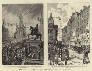 La revisione reale dei volontari scozzesi a Edimburgo