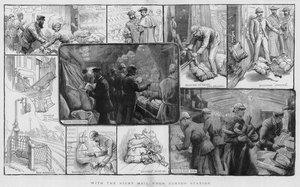 Con la posta notturna dalla stazione di Euston (incisione) da Charles J. Staniland