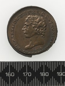 Busto di Thomas Spence Token, dritto (rame)