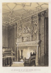 Interno di una vecchia casa a Enfield, conosciuta come il palazzo della regina Elisabetta da Charles James Richardson