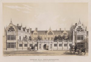 Rushton Hall, Northamptonshire, eretto da Sir Thomas Tresham, al tempo di Elisabetta da Charles James Richardson