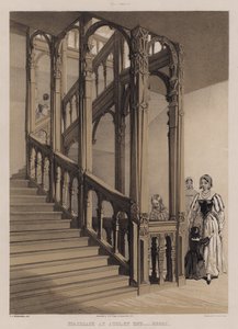 Scala ad Audley End, Essex (litografia a colori) da Charles James Richardson