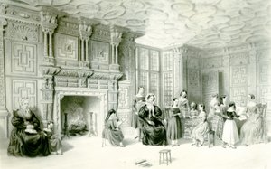 La sala di scuola a Campden House, c.1840 da Charles James Richardson