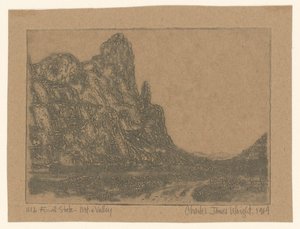 Paesaggio con roccia ripida da Charles James Wright (signed by artist)