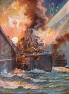 La Vindictive a Zeebrugge da Charles John de Lacy
