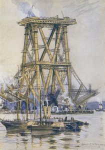 Costruzione del ponte Forth da Charles John de after Lacy