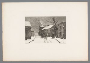 Vista della Rue des Rosiers a Montmartre da Charles Joseph Beauverie