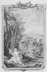 Allegoria della natura, incisa da Charles Gaucher da Charles Joseph Dominique (after) Eisen
