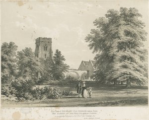 Chiesa di Rugeley da Charles Joseph Hullmandel
